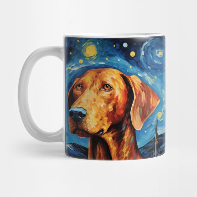 Redbone Dog Starry Night by NatashaCuteShop